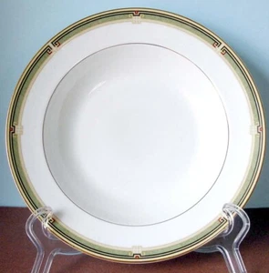 Wedgwood Oberon Rim Soup Bowl 8-Inch Gold Banded New - Picture 1 of 3