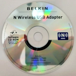 Belkin N Wireless USB Adapter Software CD-ROM P75450 F5D8053 UNTESTED AS IS - Picture 1 of 4