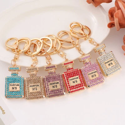 Womens Crystal Rhinestone Keyring Creative Keychain Gifts Bag Charm Accessories - Image 1 of 4