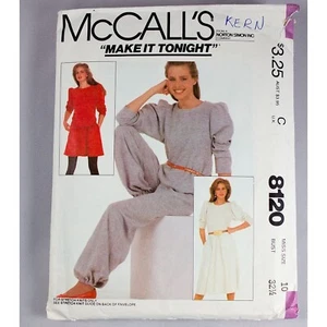 McCalls Pattern 8120 Make It Tonight Misses Top Skirt Pants for Knits Vtg 1982 - Picture 1 of 3