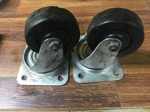 2 Vintage Divine Brothers Inc 4 Inch Swivel Mount Casters - Picture 1 of 4