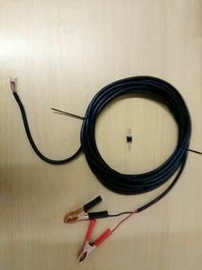 5 metre cable 5 amp + crocodile clips ideal for solar panel FREE blocking diode - Picture 1 of 2