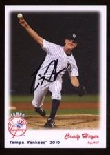 2010 Tampa Yankees CRAIG HEYER Signed Card autograph AUTO YANKEES RC