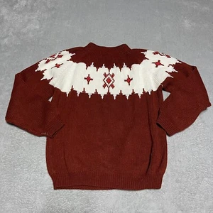 Vintage JC Penny Ski Sweater Youth Large Winter 1960s Long Sleeve Knit - Picture 1 of 9