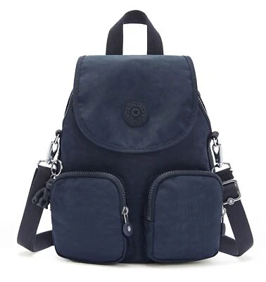 kipling Basic Eyes Wide Open Firefly Up Small Backpack Rucksack Blue Bleu 2 Neu - Bild 1 von 4