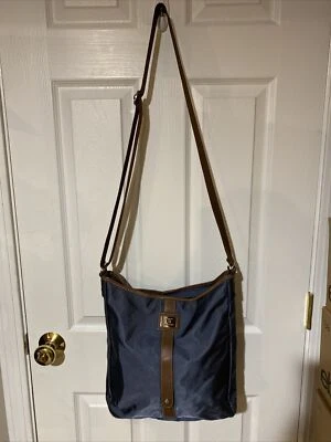 Bolsa de couro marrom e lona de náilon LANCEL PARIS - Imagem 1 de 4