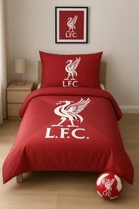 Liverpool FC Football Single Duvet & Pillowcase Essential Officially Licensed - Picture 1 of 10