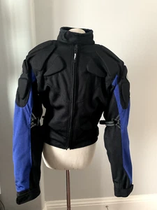 FS Fieldsheer Touring Motorcycle Jacket M Heavily Padded Coat Black & Blue MOTO - Picture 1 of 24