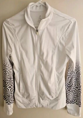Chaqueta sudadera Energy Zone para mujer talla S blanca con cremallera completa Foto 1 de 4