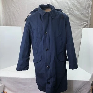 WEAR-GUARD RUGGED CLOTHES MENS BLUE FLEECE LINED HOODED PARKA SIZE LARGE - Picture 1 of 9