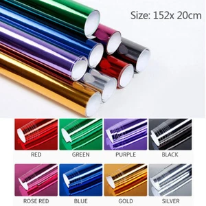 Mirror Vinyl Wrap Film High Gloss Car Plating Adhesive Sticker Decal Sheet OK - Bild 1 von 12