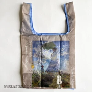 SNOOPY × Claude Monet Reusable Tote Bag 14L W30cm×H32cm - Picture 1 of 15