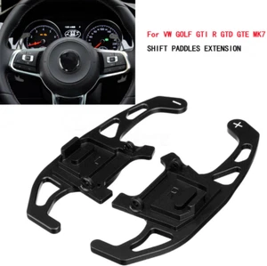 Black Paddle Shifters RACING DIRECT Replacement for VW GOLF MK7 GTI R 2013-2018 - Picture 1 of 4
