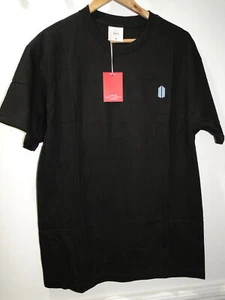NEW Official BTS World Tour Beyond The Scene Black T-Shirt Light Blue Logo Large - Picture 1 of 4