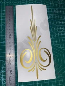 Nadelstreifen Design Aufkleber Decals Motorrad Tank Helm Auto Bike 220x90mm Gold - Bild 1 von 5