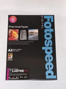 Papier jet d'encre Fotospeed 7D617 - A3 - Lustre respectueux des pigments 275 g/m² - Paquet de 50 - Photo 1/1