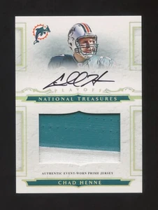 2008 NATIONAL TREASURES CHAD HENNE RPA RC AUTOGRAPH PATCH #ED 92/99 CHIFES QB - Picture 1 of 2