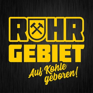Area Della Ruhr Su Carbone Geboren Miniera Giallo Vinile Decalcomania Adesivo - Foto 1 di 1