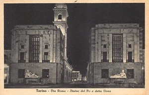 21-150A) TORINO VIA ROMA STATUE DEL PO E DELLA DORA NOTTURNO - Picture 1 of 2