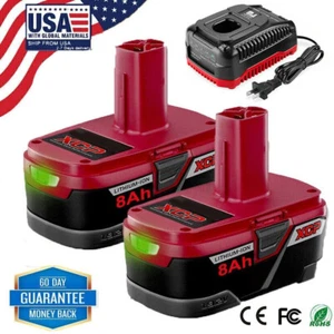 1-2Pack 8.0Ah for Craftsman 19.2V Lithium XCP Battery C3 DieHard 11375 / Charger - Picture 1 of 22