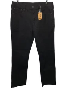 Apuor Men's Regular Fit Jeans Stretch Fit Straight Leg Long Pants Black Size 34 - Picture 1 of 3