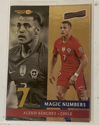 2016 Panini Aficionado Soccer Alexis Sanchez Magic Numbers Bronze Parallel 22/49 - Image 1 of 2