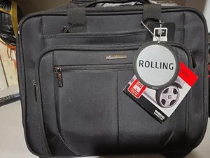 Samsonite wheeled business case up to 17.3 in laptop Black New - Picture 1 of 13