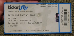 2014 Reverend Horton Heat Concert Tickets NEW *Genuine* The ONLY ONEs Anywhere - Bild 1 von 3