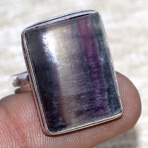 Fluorite 925 Silver Plated Gemstone Handmade Ring US 11 Jewelry GW - Picture 1 of 3
