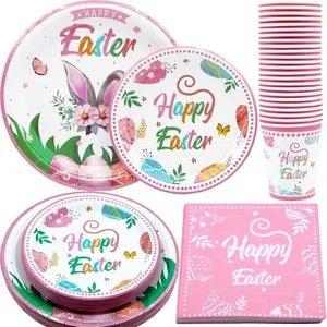 Easter Party Supplies, Paper Plates and Napkins Sets Disposable Cups... - Picture 1 of 6