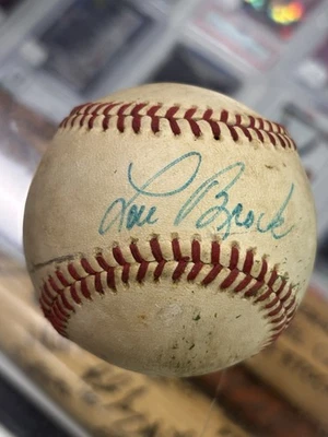 Lou Brock, Cardenales - Firmado, Oficial Ligas Menores de béisbol - Foto 1 de 4