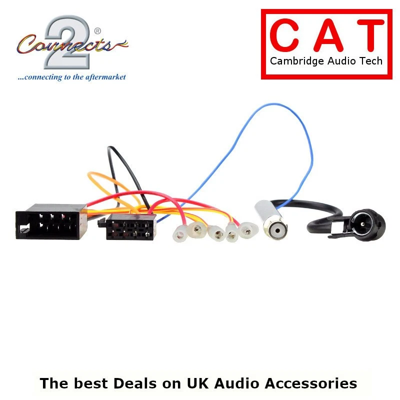 CT20VW06 VW aftermarket Car Radio ISO Harness Adaptor with antenna adaptor - Image 1 of 1