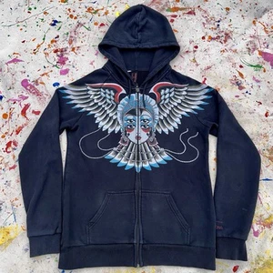 Angelique Houtkamp Billabong Tatuaje Sudadera con Capucha Raro Flash Arte Chaqueta Tradicional Difícil de Encontrar - Imagen 1 de 9
