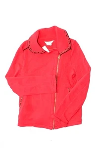 Little Marc Jacobs Girls Cotton Studded Full Zip Biker Jacket Red Size 8 - Picture 1 of 5