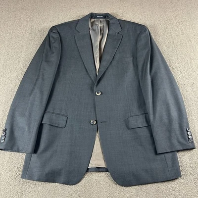 Hugo Boss Virgin Wool Super 100's Sport Coat Blazer Brown Herringbone Size 40R - Image 1 of 4