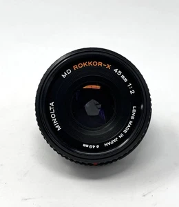 Minolta MD Rokkor-X 45 mm f/2 obiettivo pancake per attacco Minolta MC/MD - testato - Foto 1 di 7