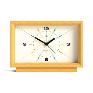 ® Hollywood Tischuhr | modernes rechteckiges Design | Massivholz | blass... - Bild 1 von 6