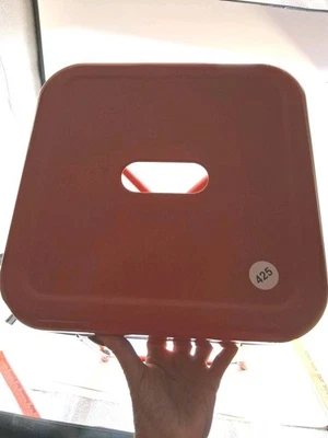 30.5'' T Backless Red Metal Restaurant Bar Stool Industrial Style Nwt Look Read - Image 1 of 4