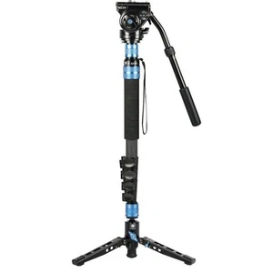 Sirui P-325FL Carbon Fibre Monopod With Stand And VH-10 video head - Picture 1 of 5