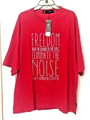 NWT Undercover x GU Jun Takahashi Freedom Noise Red T-Shirt Size XL - Image 1 of 4