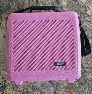 1989 Vintage Aladdin Mini-Cooler Insulated Lunch Carrier Box Hard Body Pink - Picture 1 of 3