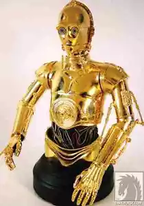 Star Wars C3PO Gold Bust Statue New 2004 Gentle Giant Dark Horse Comics Amricons - Picture 1 of 4