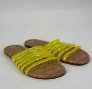 BC Born In California Slides donna 9,5 giallo marrone vegano slip on boho - Foto 1 di 11
