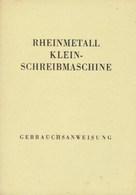 Rheinmetall Borsig AG Awtowelo Gebrauchsanleitung Schreibmaschine DDR um 1951 - Bild 1 von 2