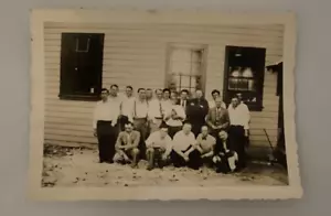 Vintage 1940s Photograph Gentlemen Building Church? British Columbia? Canada M51 - Picture 1 of 4