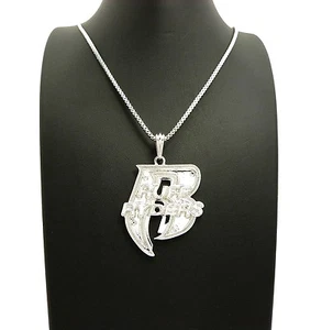 NEU RUFF RYDERS 'R' ANHÄNGER 24" VERSCHIEDENE KETTEN HIP-HOP HALSKETTEN XSP327 - Bild 1 von 21