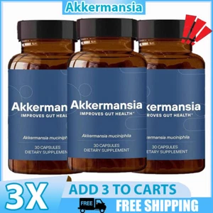 1-3PK Akkermansia Muciniphila Probiotico-Supporto Salute Intestino, Nuova Formula, 30 Capsule - Foto 1 di 11