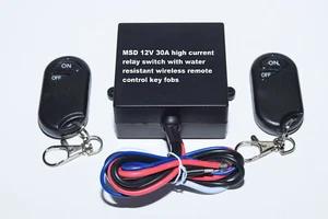 12V 30A 315mhz on off relay switch with 2 wireless remote control key fob RX10-2 - Picture 1 of 4