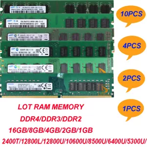 LOT Samsung 16GB 8GB 4GB 2GB 1GB 2RX8 DDR4/DDR3/DDR2 Desktop Memory RAM 288PIN - Picture 1 of 24