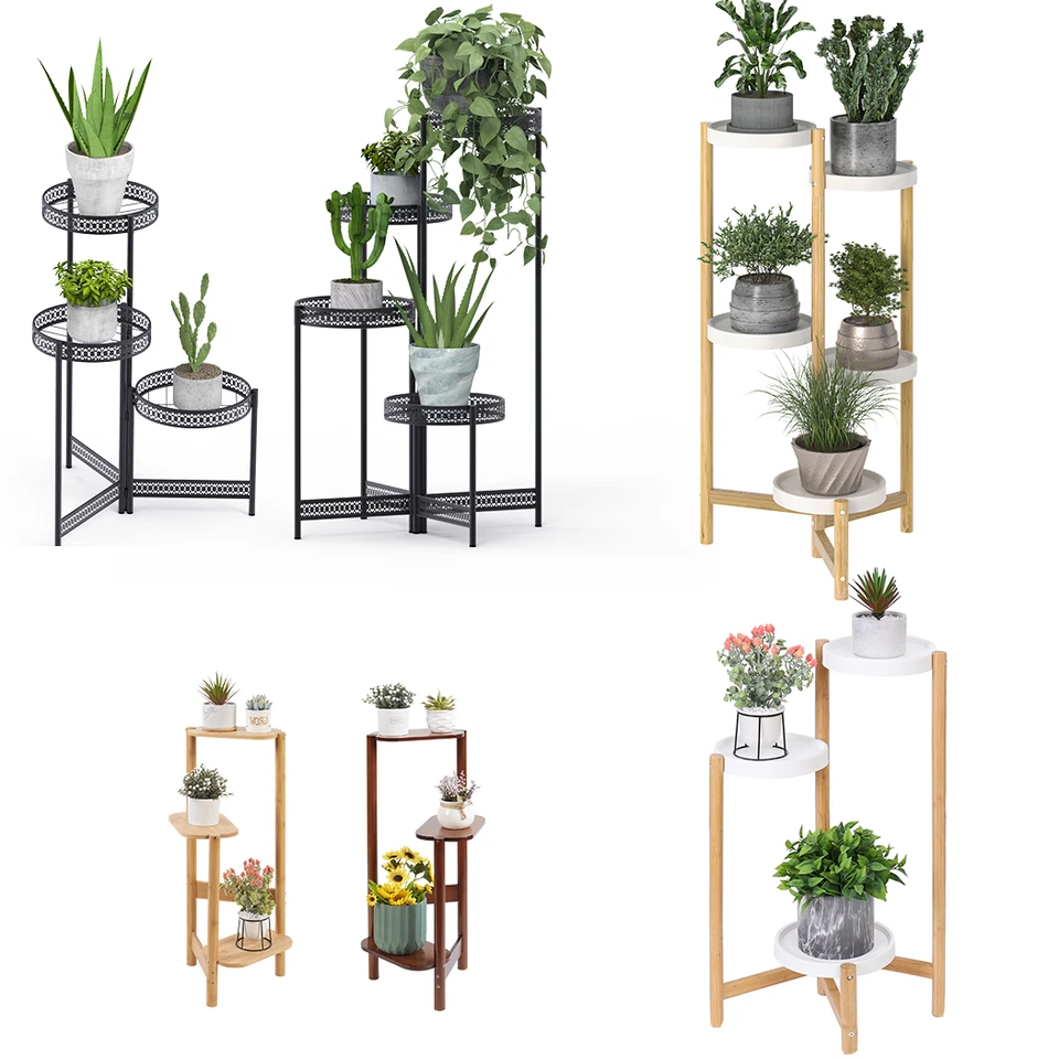 Pflanzentreppe Etagere Stil Blumenständer Blumentreppe Blumenregal 3-5 Etage DHL - Bild 1 von 1